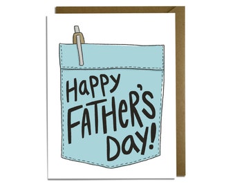 Funny Father's Day Card - Dad Pocket, Dad Fashion