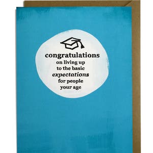 Funny Graduation Card - Sarcastic, Congrats, Congratulations, High School, Grad