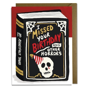 Cartão de horrores de aniversário perdido - livro e verdadeiro amante do crime