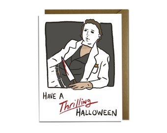 Funny Halloween Card - Thrilling Michael