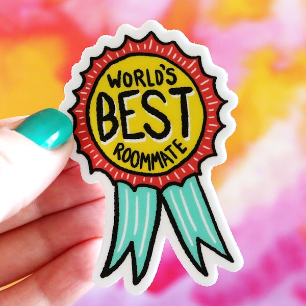 Best Roommate Sticker, Funny Sticker, Friend Sticker, Laptop Stickers, Planner Sticker, Dorm, College Gift, Stocking Stuffer,