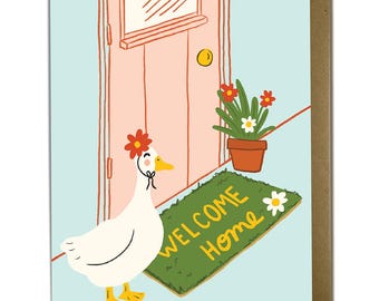 Cute Welcome Home Card - Front Porch Goose New Home