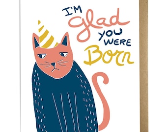 Carte d'anniversaire drôle - carte d'anniversaire sarcastique, carte de chat, carte d'anniversaire pour lui ou elle ou un ami