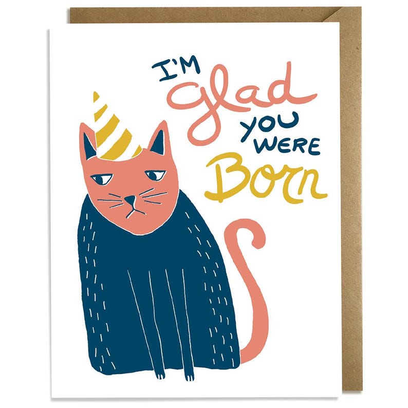 Carte d'anniversaire drôle - carte d'anniversaire sarcastique, carte de chat, carte d'anniversaire pour lui ou elle ou un ami image 1