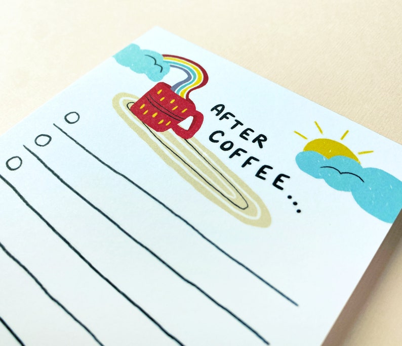 Funny Notepad Stocking Stuffer To-Do List, After Coffee image 2