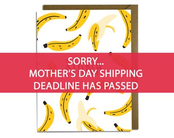 Funny Nana Card - For Mother's Day, Grandmother, Grandma, MeeMaw, Bananas, Best Nana