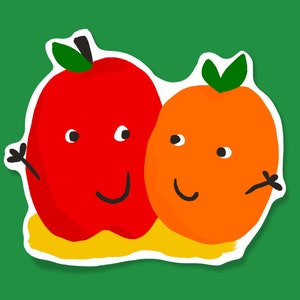 Fruit Friends Sticker - cute, vinyl, laptop, water bottle, waterproof