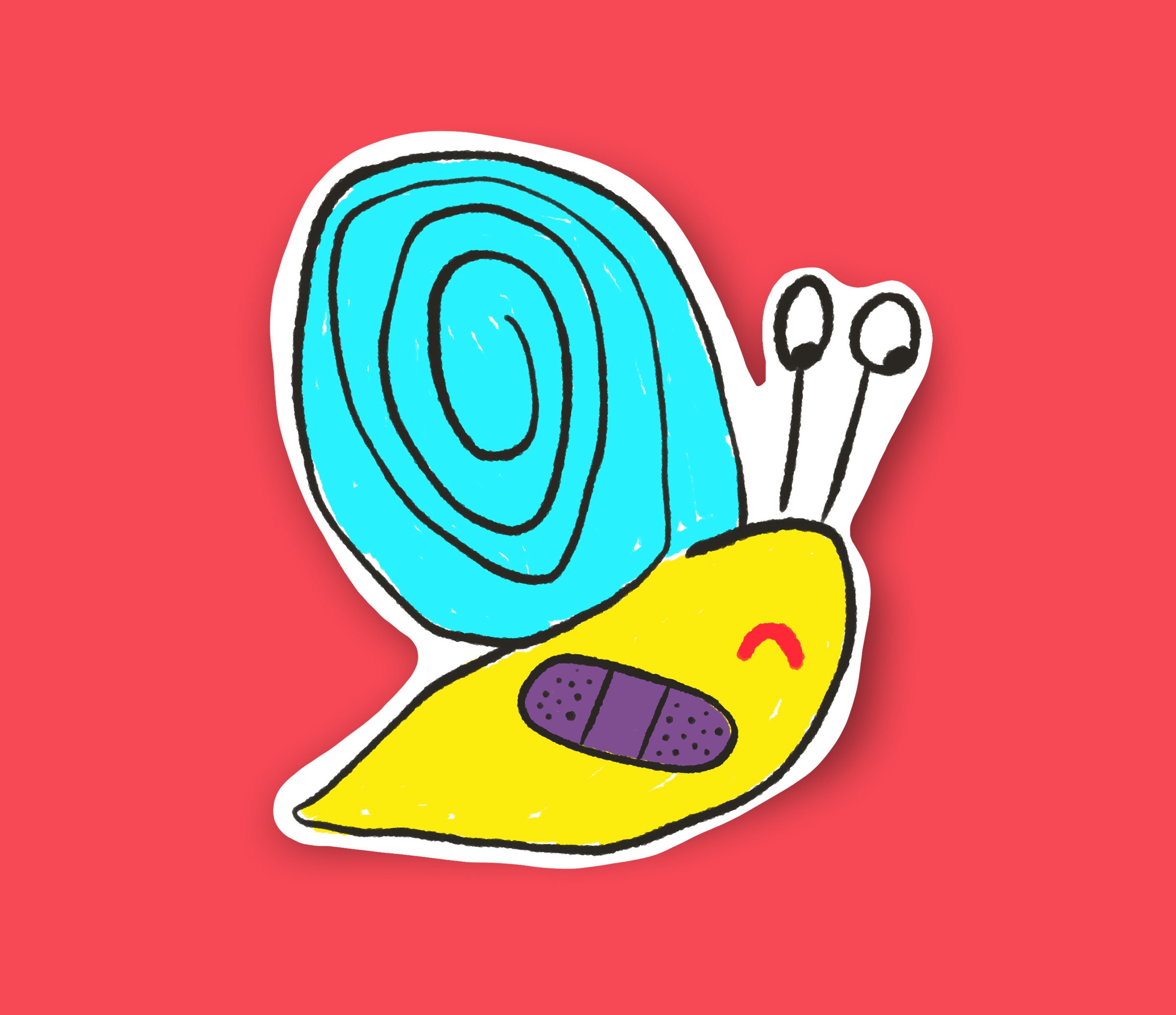 Sad Snail Sticker - Waterproof Vinyl Decal for Laptop, Water Bottle - Etsy