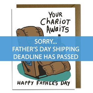 Tarjeta divertida del Día del Padre: carro, sillón reclinable, cerveza, relajarse, papá, suegro, hijo