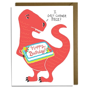 Carte d'anniversaire drôle - carte d'anniversaire sarcastique, carte d'anniversaire pour lui, elle, ami, garçon, fille, enfant, carte Dino