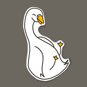 Silly Goose Sticker - carino, vinile, laptop, bottiglia d&#39;acqua, impermeabile
