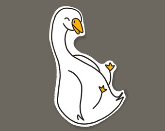Silly Goose Vinyl Sticker - Waterproof Laptop Decal