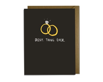 Funny Cute Wedding Card - Best Thing Ever