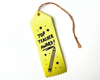 Teacher Appreciation Ribbon - Top Teacher Award Gift