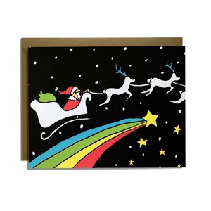Funny Christmas Boxed Card Set Funny Holiday Cards, Funny Christmas Card, Space Santa, Magical Christmas, Set of 8 image 2
