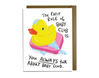 Funny Baby Card - Baby Club Pop Culture 90s