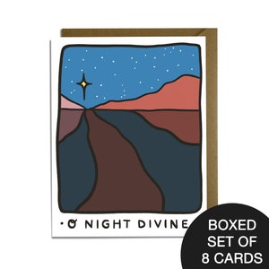 O Night Divine - Southwest Desert Weihnachtskarte Boxed Set von 8