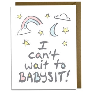 Carte rigolote pour bébé - Bestie's Baby Babysit