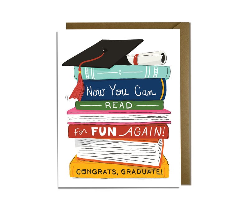 Book Lovers - Graduation Card, Funny and Sweet - Etsy