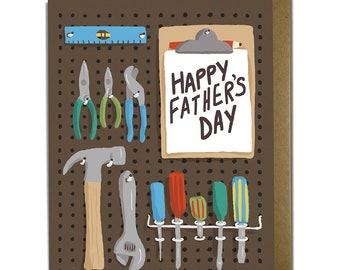 Father's Day Card - Father, Dad, Daddy, Tools, Builder, Sweet