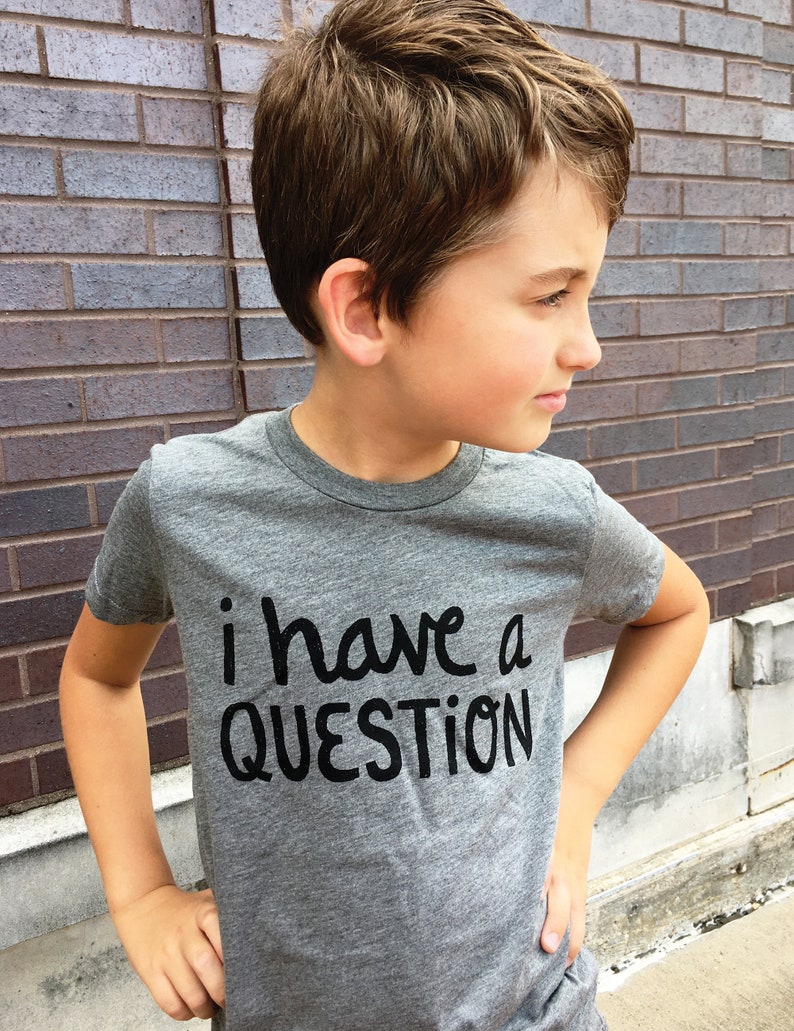 Funny Kids Tee I Have a Question, christmas gift image 1