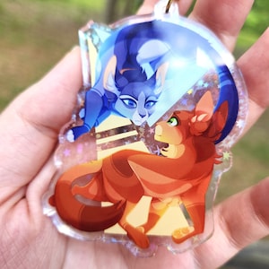 Bluestar and Firestar Holographic Double Sided Acrylic Charm image 5