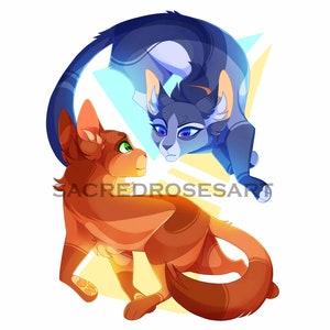 Bluestar and Firestar Holographic Double Sided Acrylic Charm image 6