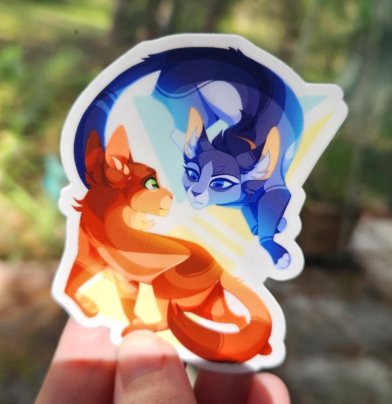 Ashfur, Firestar and Bluestar Sticker - Etsy