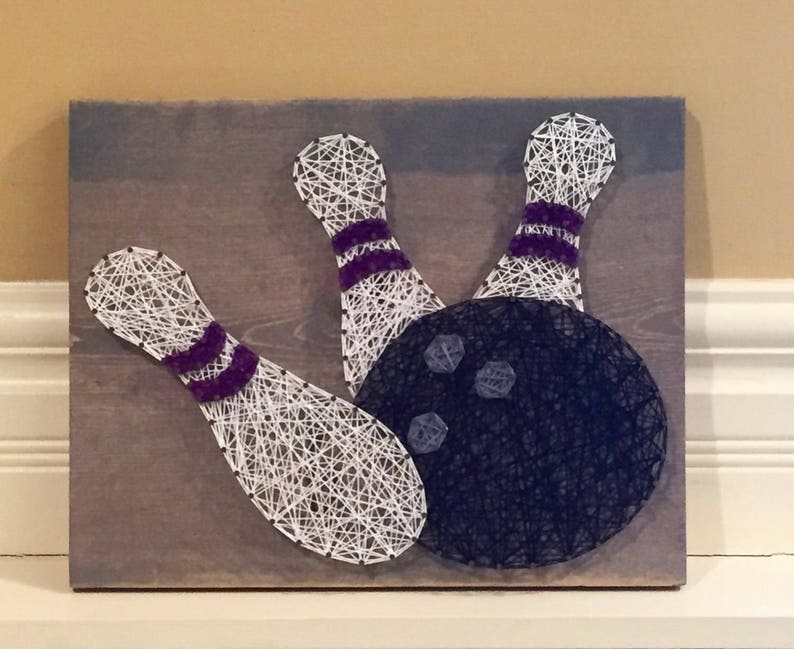 MADE TO ORDER Bowling Pins String Art Sign Etsy