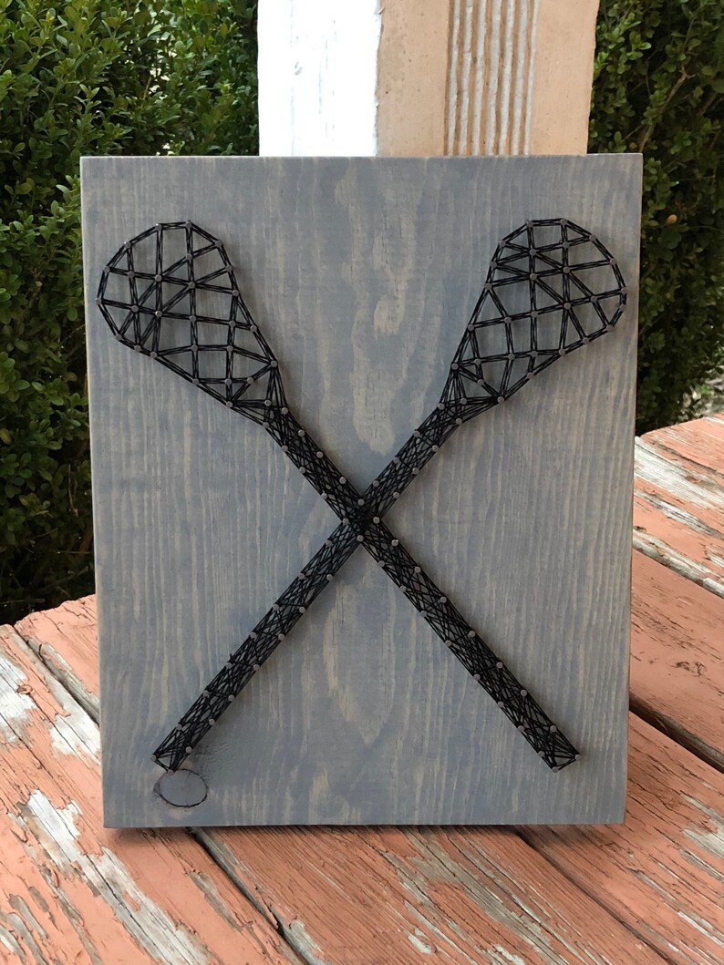 MADE TO ORDER Lacrosse Sticks String Art Sign Etsy