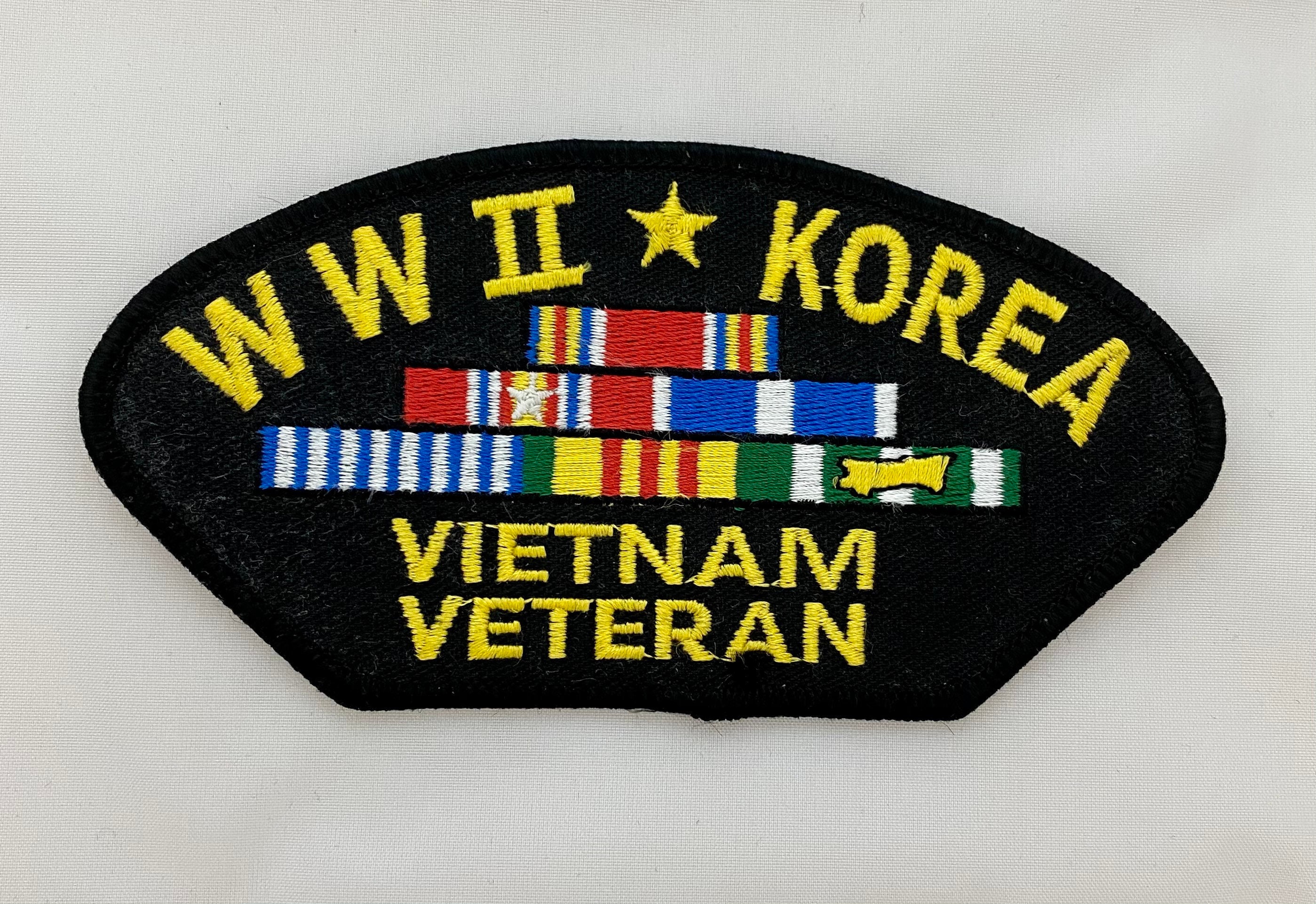 World War Ii-korean-vietnam Veteran Embroidered Patch - Etsy