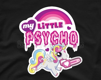 マイリトルポニー サイコユニコーン Tシャツ：手描きのパロディデザイン