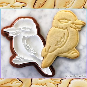 Kookaburra Cookie Cutter - Australian Birds - 3D Printed - Cute Aussie Animals - Fondant Tool - Biscuit Baking Supplies - Ceramics Pottery