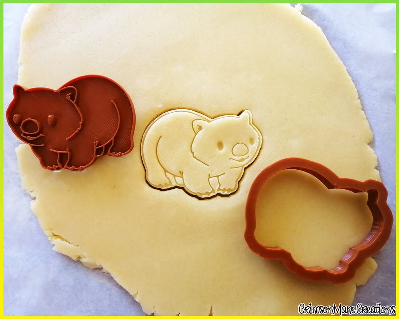 Wombat Cookie Cutter Australian Animals 3D Printed Cute Aussie Animals Fondant Tool Biscuit Baking Supplies Ceramics and Pottery image 3