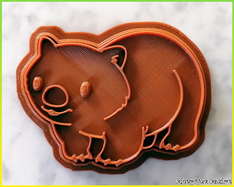 Wombat Cookie Cutter Australian Animals 3D Printed Cute Aussie Animals Fondant Tool Biscuit Baking Supplies Ceramics and Pottery image 4