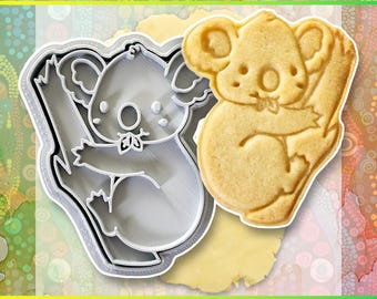 Tagliabiscotti a forma di koala, animali nativi australiani disegnati a mano e stampati in 3D, accessori per la pasticceria, strumento per la decorazione di pasta di zucchero.