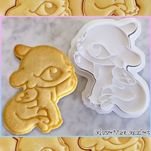 White Baby Dragon Cookie Cutter - Cute Chibi Dragon - Ceramics and Pottery - 3D Printed - Fondant Tool - Fantasy - Biscuit Baking Supplies