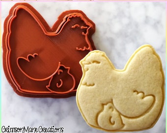 Tagliabiscotti a forma di gallina/pulcino: Accessori per dolci di Pasqua, Strumento per pasta di zucchero a forma di gallina/pulcino