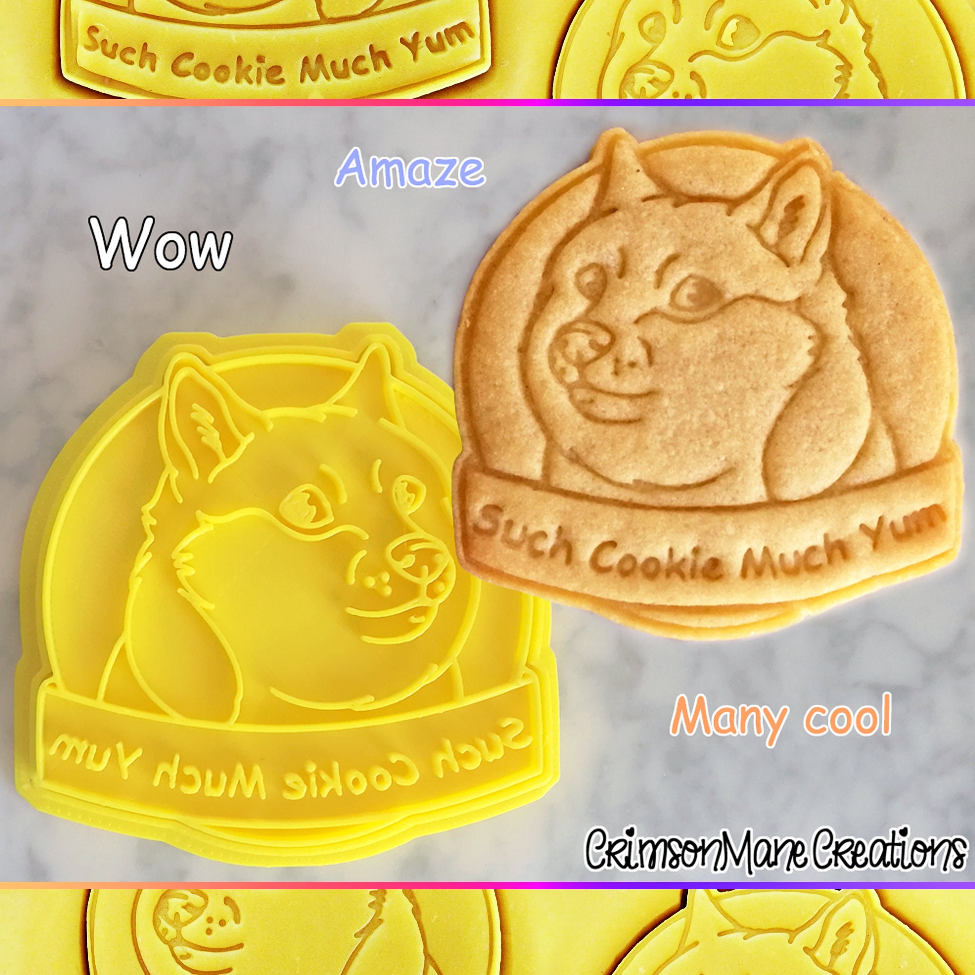Doge クッキーカッター：柴犬のミーム、Dogecoin、3D プリントのベーキング用品、フォンダンツール - Etsy 日本