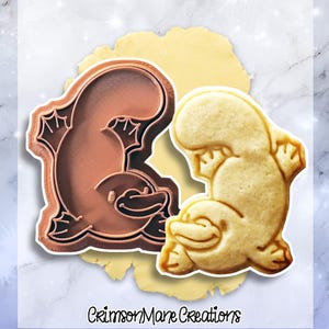 Platypus Cookie Cutter: Hand-Drawn 3D Printed Australian Native Animal Baking Supplies, Fondant Tool