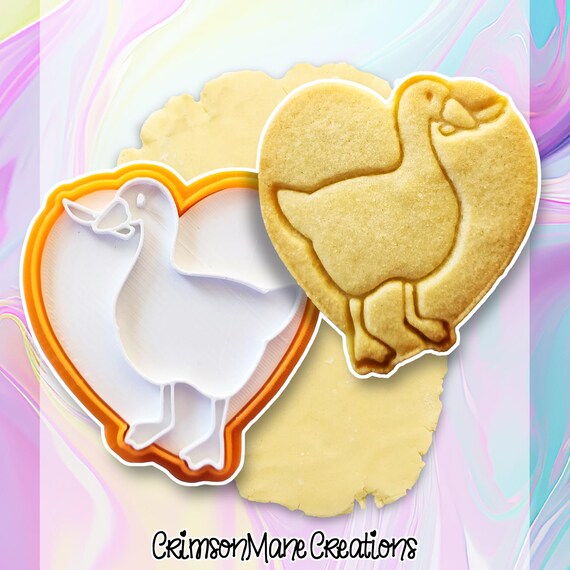 Goose Cookie Cutter: Hand-Drawn 3D Printed Baking Supplies, Untitled Game Meme, Fondant Tool