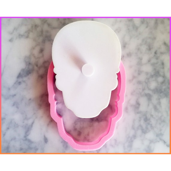 Sugar Skull Day of the Dead Cookie Cutter Baking Fondant Tool Ceramics Pottery