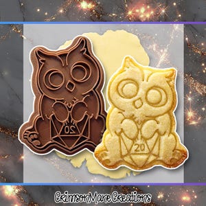 Owlbear Cookie Cutter, Hand-Drawn 3D Printed DnD D20 Dice RPG Baking Supplies, Fondant Tool