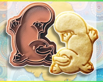 Platypus Cookie Cutter, Hand-Drawn 3D Printed Australian Native Animal Baking Supplies, Fondant Tool