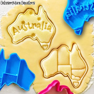 Australien Cookie Cutter - Australische Landstaaten förmige Ausstecher - 3D gedruckt - Fondant-Werkzeug - Keks-Backzubehör - Keramik - Keramik