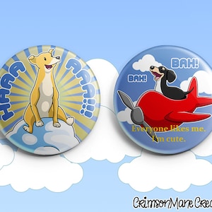 Dog of Wisdom Badge Set Pinback Button Doge Doggo Meme