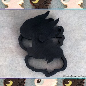 Black Baby Dragon Cookie Cutter Cute Chibi Dragon Ceramics and Pottery 3D Printed Fondant Tool Fantasy Biscuit Baking Supplies image 5