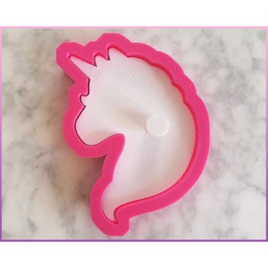 Unicorn Cookie Cutter Cute Emoji Ceramic Pottery Craft Stamp 3D Printed Girls Birthday Party Biscuit Baking Supplies Fondant Tool image 4