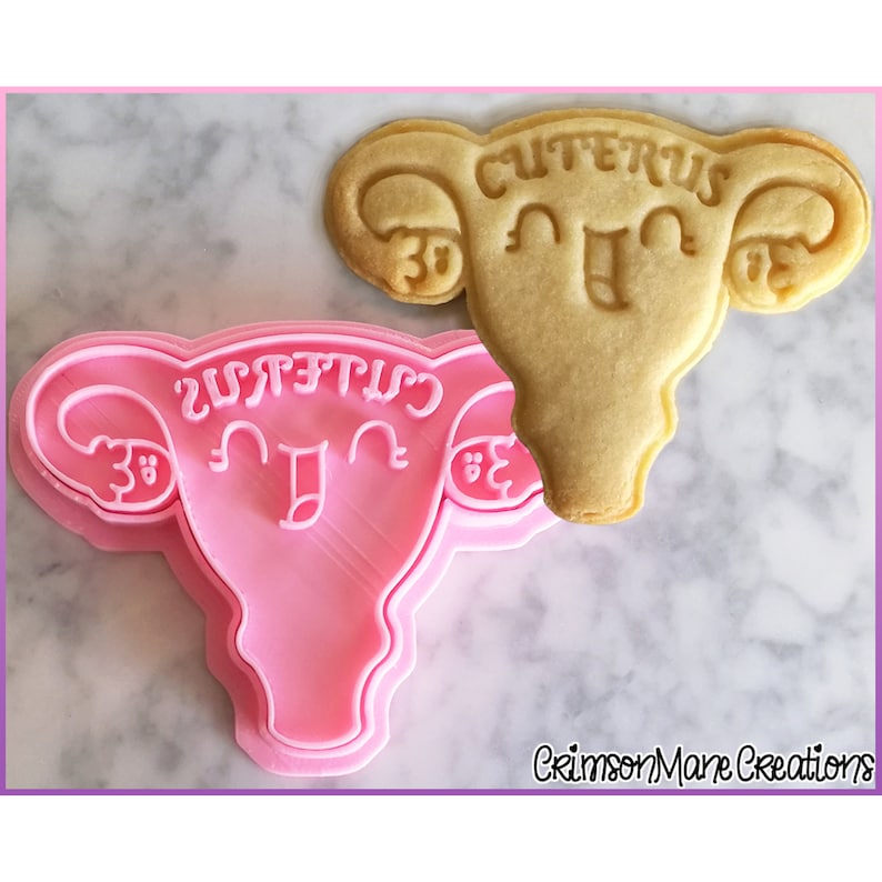 Uterus Cookie Cutter | Stay At Home Mum Uterus Cuterus Cookie Cutter Kawaii Cute Biscuit Baking image 0