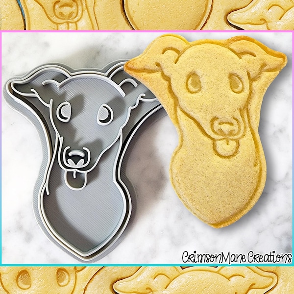 Italian Greyhound Cookie Cutter: Hand-Drawn 3D Printed Dog Baking Supplies, Fondant Tool